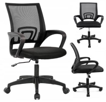 Black Fabric Ergonomic Gaming and Office Swivel Chair