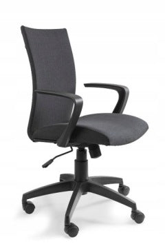 Millo Black Fabric Swivel Office Chair for Desk and Study