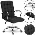 Benton+ Black Fabric Swivel Office Chair with Tilt Function