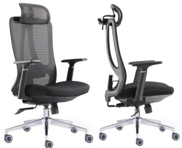Black Ergonomic Swivel Office Chair for Desk Work