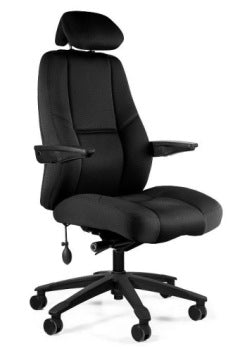 Atlas Black Fabric Ergonomic Swivel Office Chair