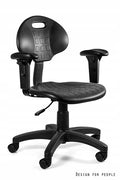 Gorion R Black Specialist Industrial Chair with Armrests