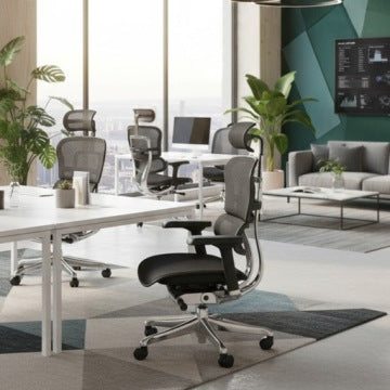 Grospol Ergohuman 2 Elite Black Fabric Ergonomic Office Chair